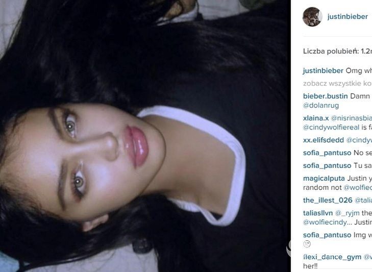 Justin Bieber poszukiwał tej dziewczyny przez Instagram fot. Instagram.com