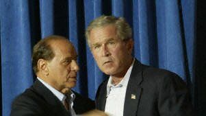 Silvio Berlusconi i George W. Bush