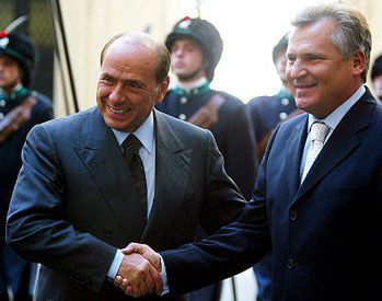 Kwaśniewski z Berlusconim o Traktacie Konstytucyjnym