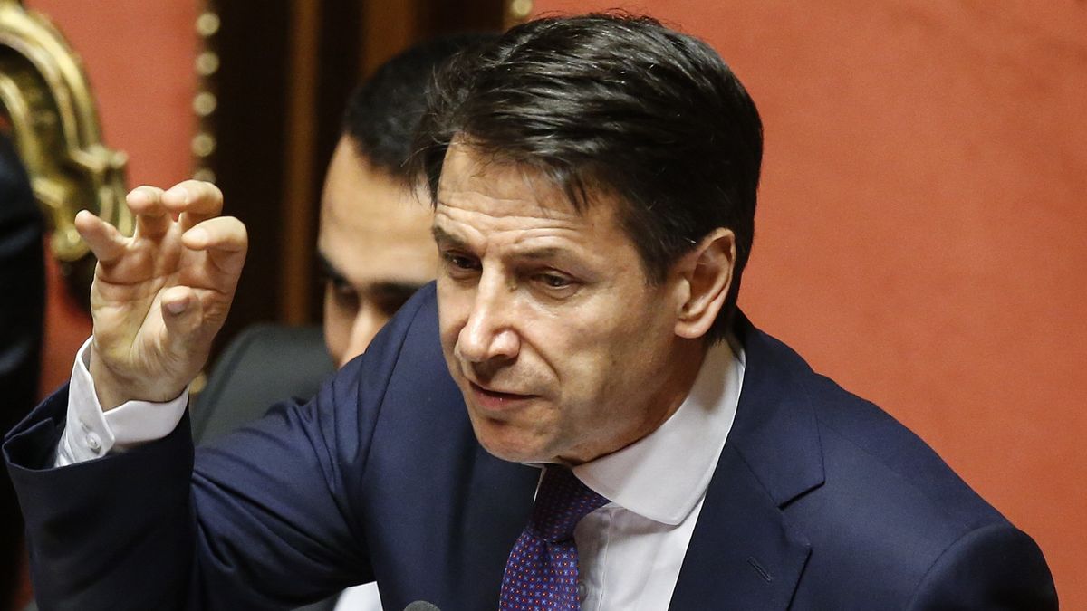 Na zdjęciu premier Włoch Giuseppe Conte 