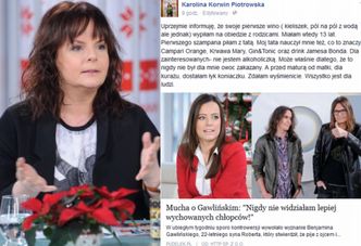 Korwin-Piotrowska: "Pierwsze wino wypiłam z rodzicami"