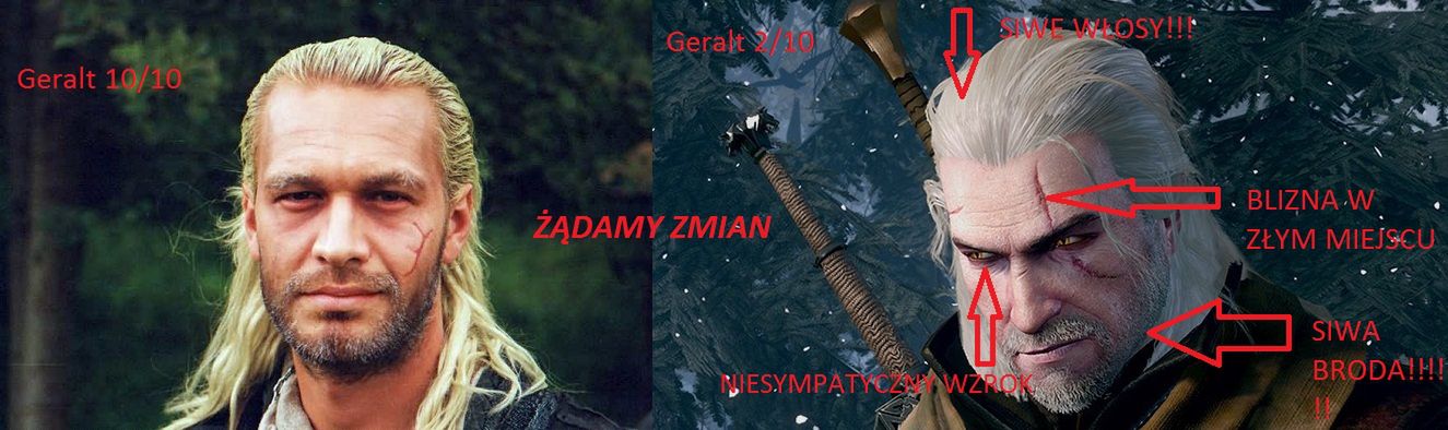 Kolejna afera z Wiedźmin 3: Dziki Gon. Fani filmu oburzeni - Geralt nie wygląda jak Żebrowski! [iGag] 2