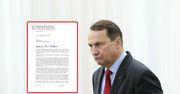 Sikorski pokazał list do prezydenta. "Bez odpowiedzi"