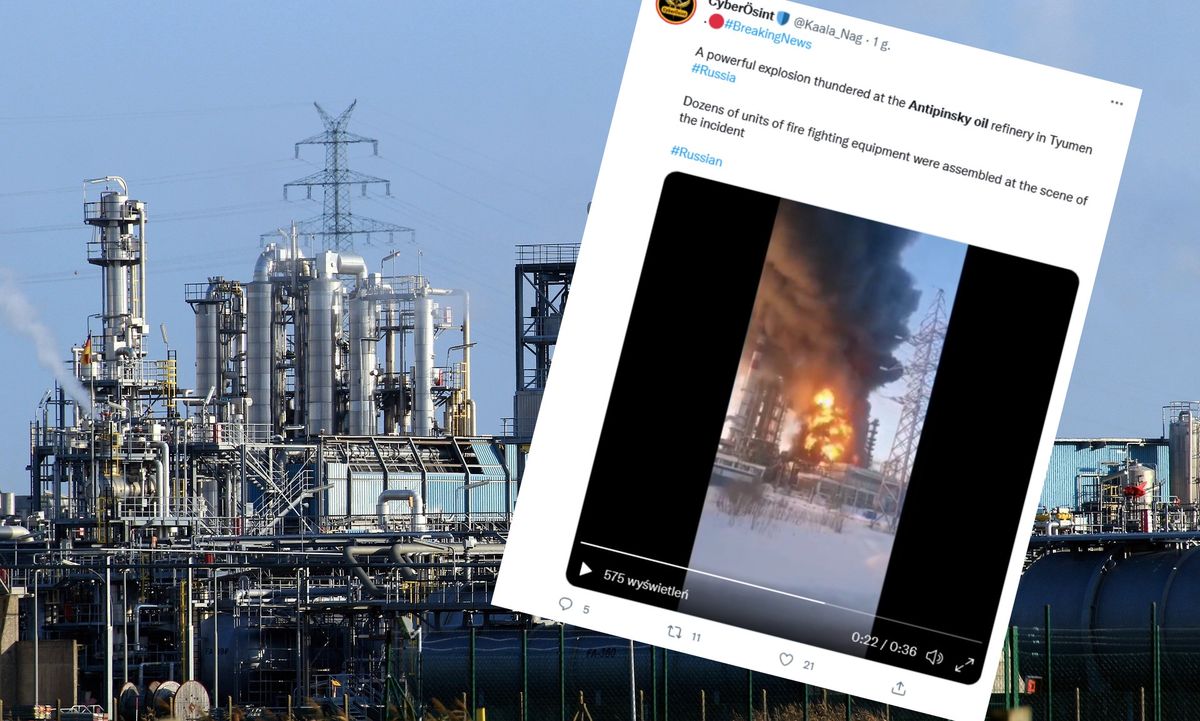 Potężny pożar w rosyjskiej rafinerii 