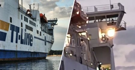 Mężczyzna z nożem na promie. Wkroczyli policyjni negocjatorzy