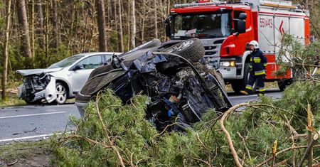 Wypadek na trasie Piła – Dobrzyca – FOTO