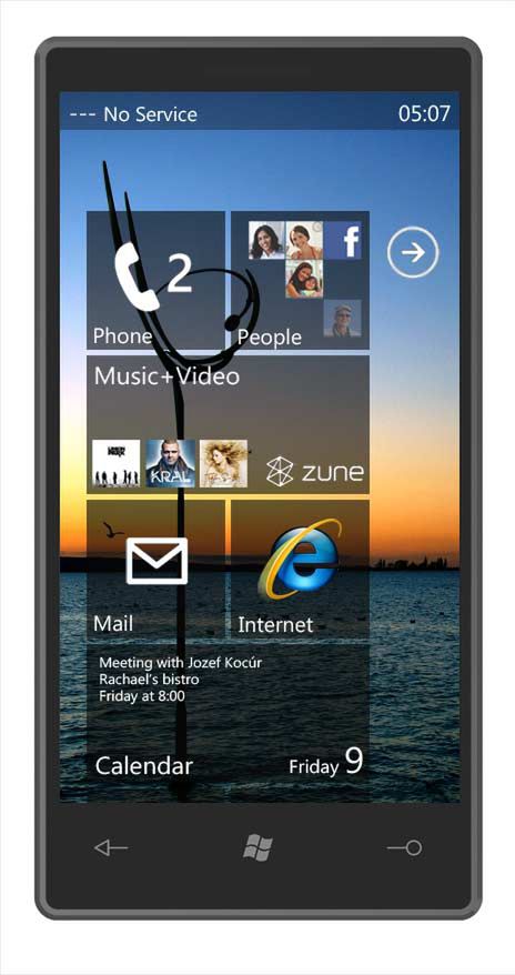 Windows Phone 7 z możliwością zmiany tapety?