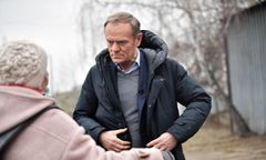 Incydent po konferencji Tuska. "Fałszywa propaganda"