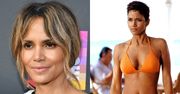 Halle Berry pozuje na plaży w pomarańczowym bikini. Odtworzyła kultową scenę