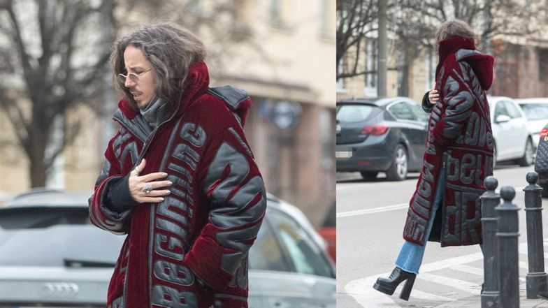 Michał Szpak na mrozie