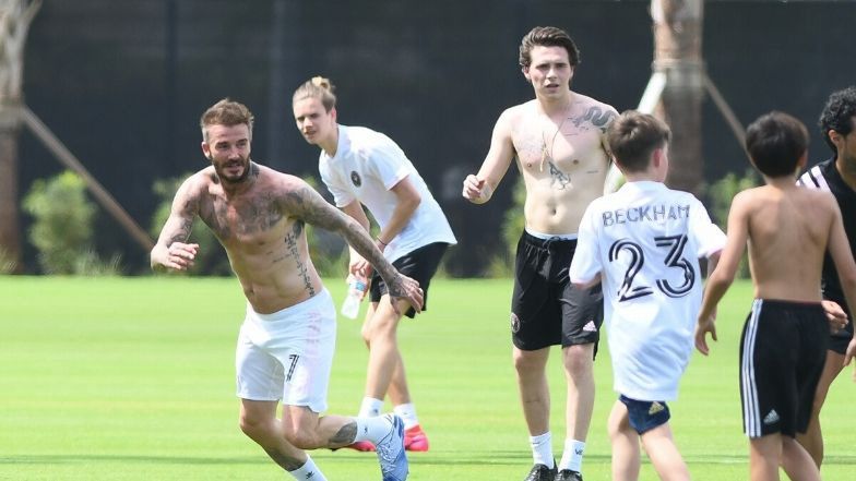 Rodzinny mecz Beckhamów na stadionie w Miami