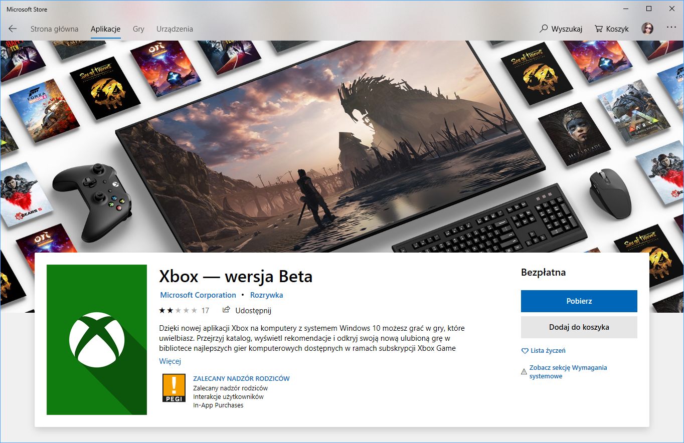 Oto powiew przyszłości: Xbox też nie jest już aplikacją UWP.