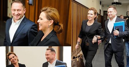 Uśmiechnięty Kamil Durczok z żoną na rozprawie! Zostaną milionerami? (ZDJĘCIA)