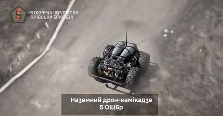 Wojna w Ukrainie. Dron na kółkach wysadził most
