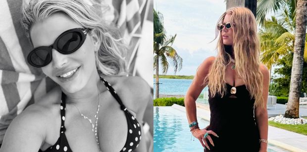 Szczuplejsza o 45 KILOGRAMÓW Jessica Simpson smaży się w bikini na rajskich wakacjach. Poznajecie ją jeszcze? (ZDJĘCIA)