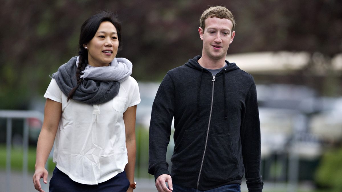 Mark Zuckerberg i jego żona Priscilla Chan 
