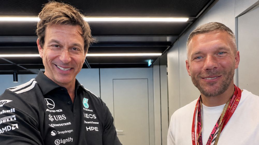 Toto Wolff i Lukas Podolski