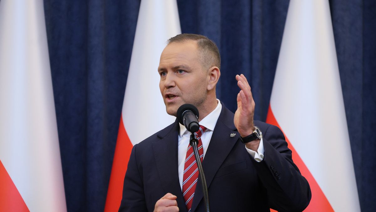 Karol Nawrocki
Warszawa, 04.03.2026. Prezydent RP Karol Nawrocki podczas konferencji prasowej w Pałacu Prezydenckim w Warszawie, 4 bm. (sko) PAP/Paweł Supernak
Paweł Supernak
konferencja, konferencja prasowa, NBP, pałac prezydencki, polityk, polityka, briefing prasowy