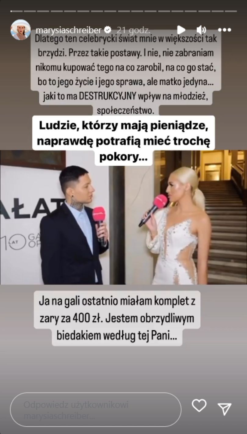 Marianna Schreiber atakuje Caroline Derpieński. Poszło o pieniądze