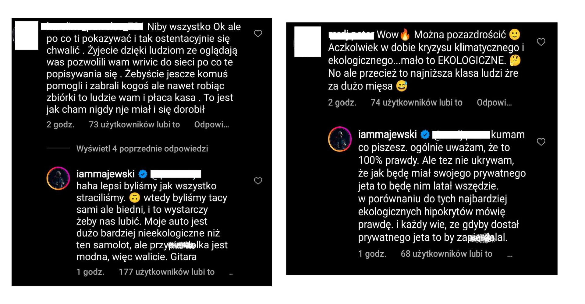 Komentarze Majewskiego i internautów