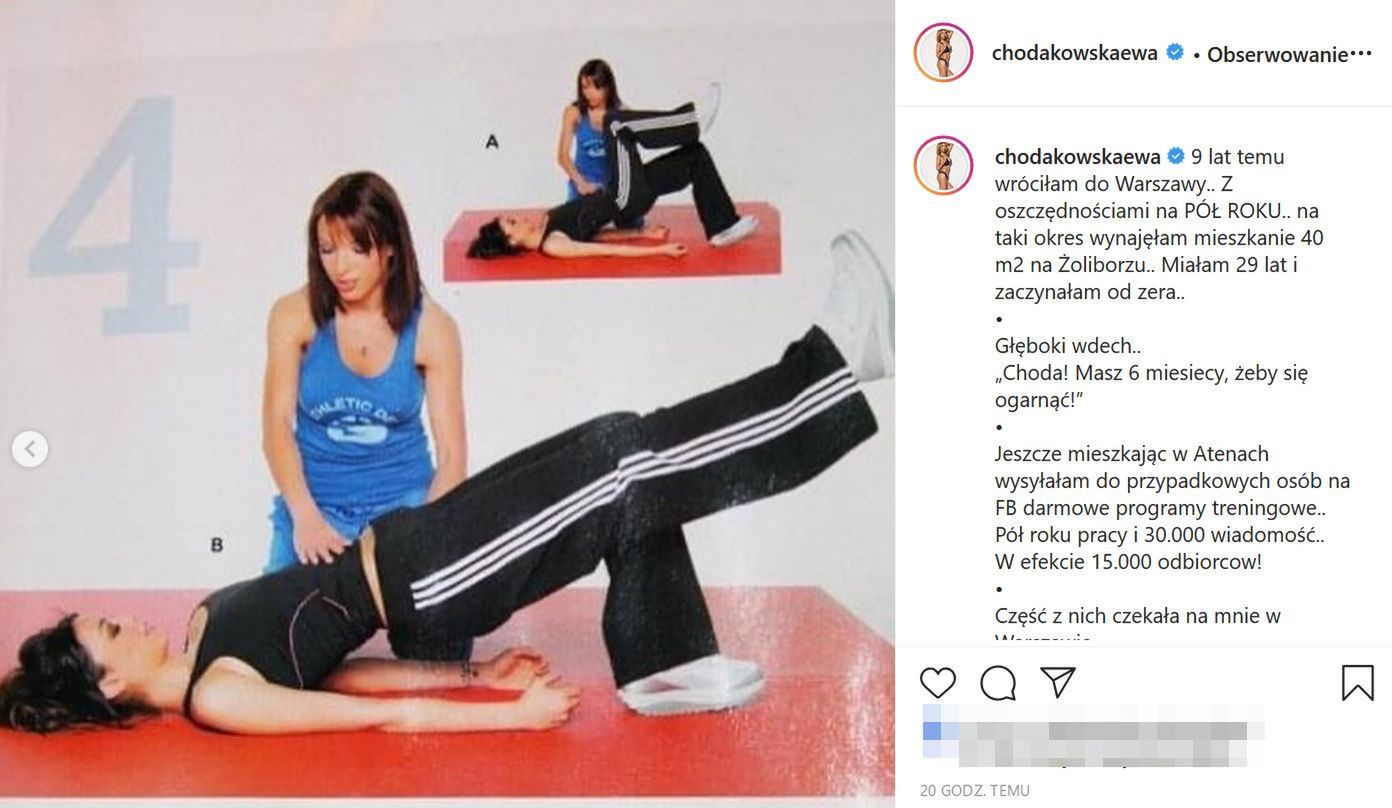Ewa Chodakowska na początku kariery