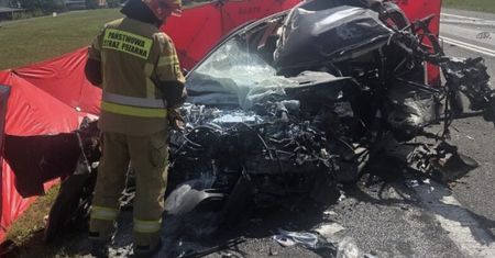 Wypadek na DK9. 43-latek zginął po zderzeniu z ciężarówką