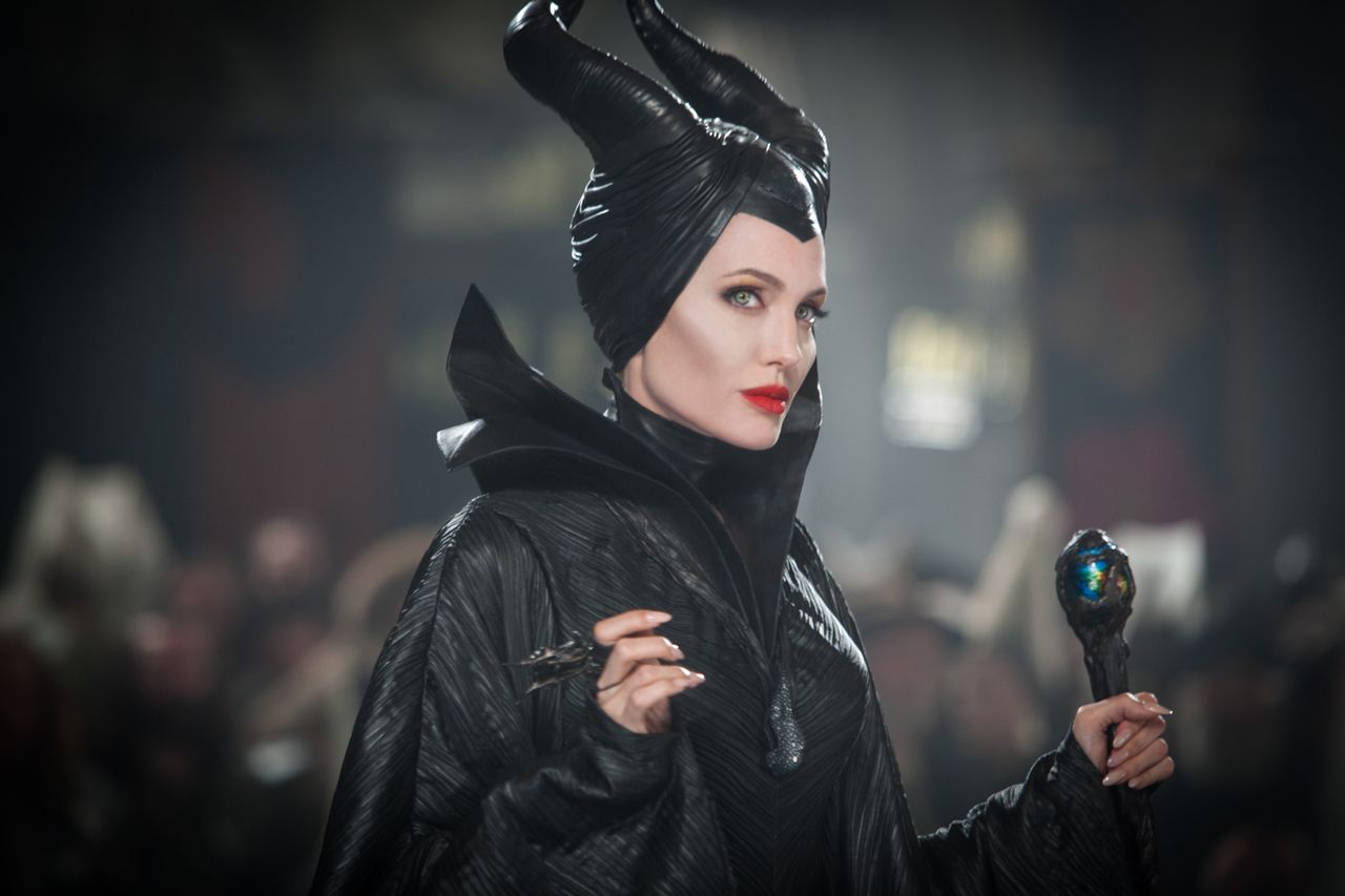 Angelina Jolie in the movie "Maleficent" from 2014.