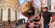 Zełenski pod symbolem Kijowa. Tak wygląda świątynia po atakach Rosjan