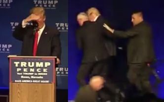 Donald Trump ewakuowany podczas wiecu wyborczego