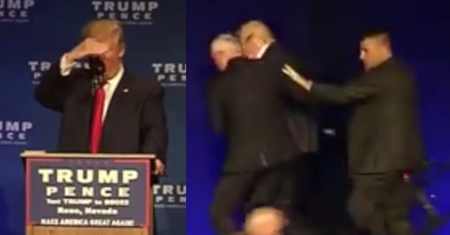 Donald Trump ewakuowany podczas wiecu wyborczego