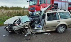 Poważny wypadek pod Puckiem. Na miejscu lądował śmigłowiec LPR.