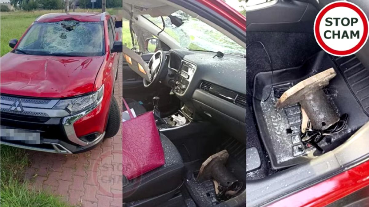 Kierująca Mitsubishi miała nieprawdopodobne szczęście