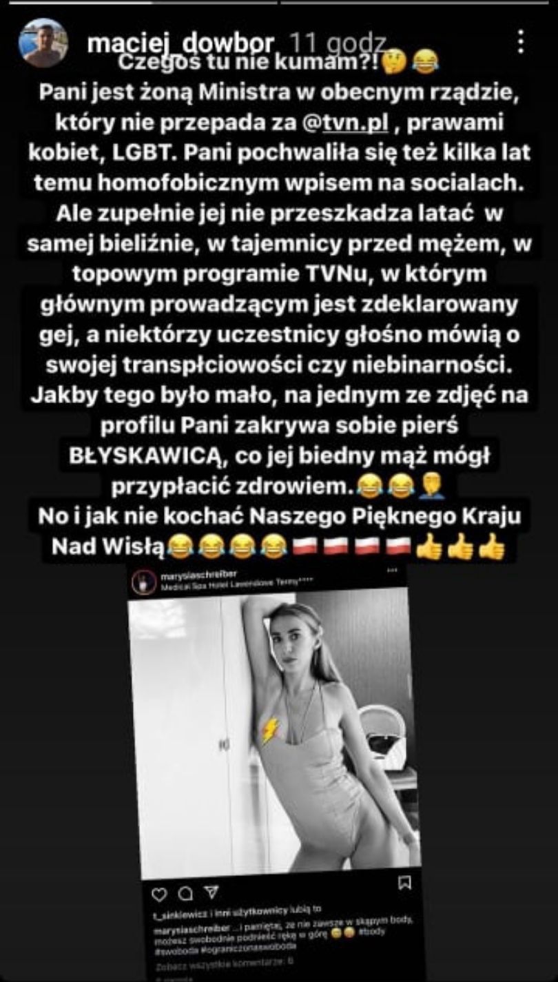 Maciej Dowbor komentuje udział Marianny Schreiber w "Top Model"