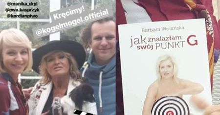 Tymczasem na planie "Kogla-Mogla": Kasprzyk pozuje z KRYSZTAŁOWYM PENISEM... (FOTO)