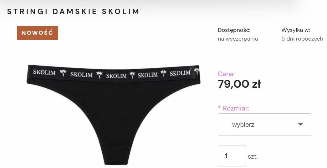 Skolim sprzedaje stringi