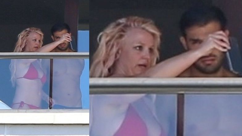 Britney Spears z partnerem urządza sesję zdjęciową na balkonie w hotelu 