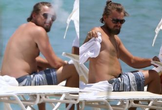 Brzuszek Leonardo DiCaprio na plaży! (ZDJĘCIA)