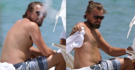 Brzuszek Leonardo DiCaprio na plaży! (ZDJĘCIA)