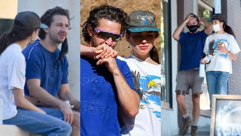 Niewzruszeni oskarżeniami FKA Twigs Shia LaBeouf i Margaret Qualley przechadzają się po Hollywood Hills (ZDJĘCIA)