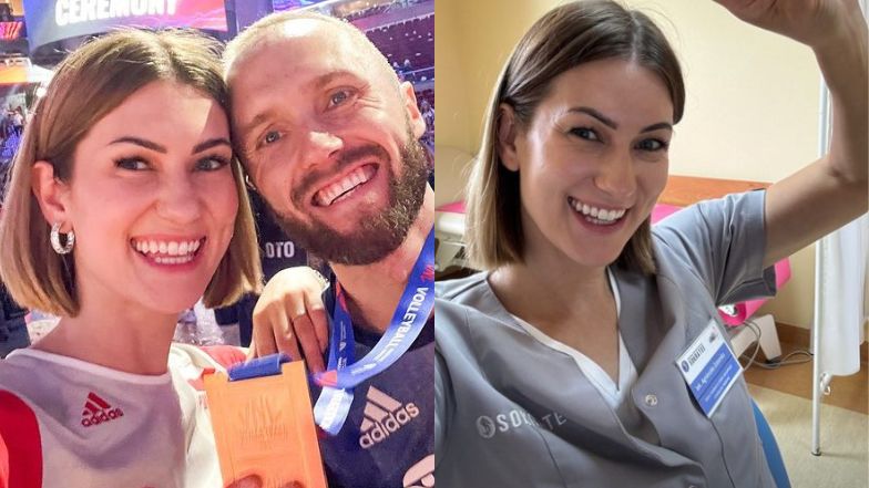 Agnieszka Zatorska wspierała męża, gdy walczył o półfinał.