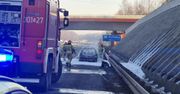 Pożar auta na A4. Utrudnienia na trasie do Krakowa