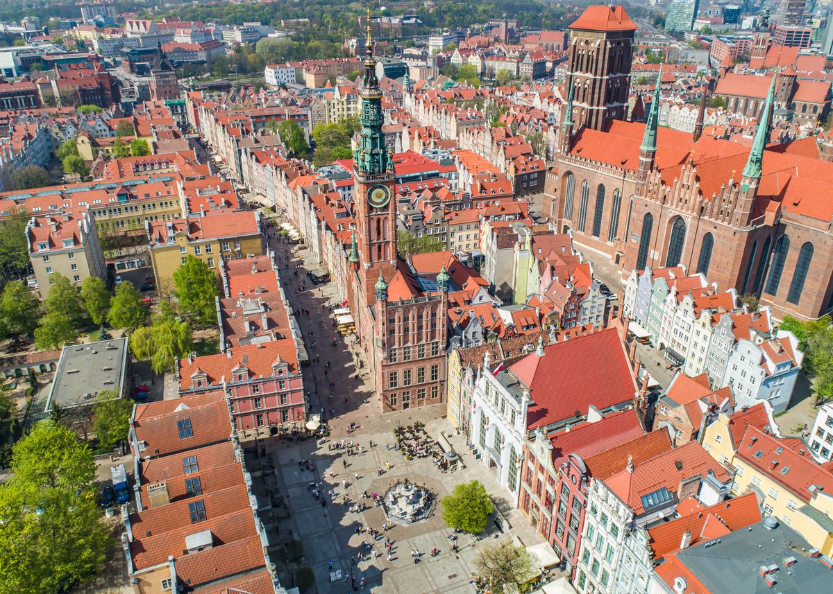 Widok Gdańska z lotu ptaka (zdjęcie ilustracyjne)