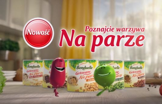 Bonduelle reklamuje w telewizji "Warzywa Bo-na-Parze"
