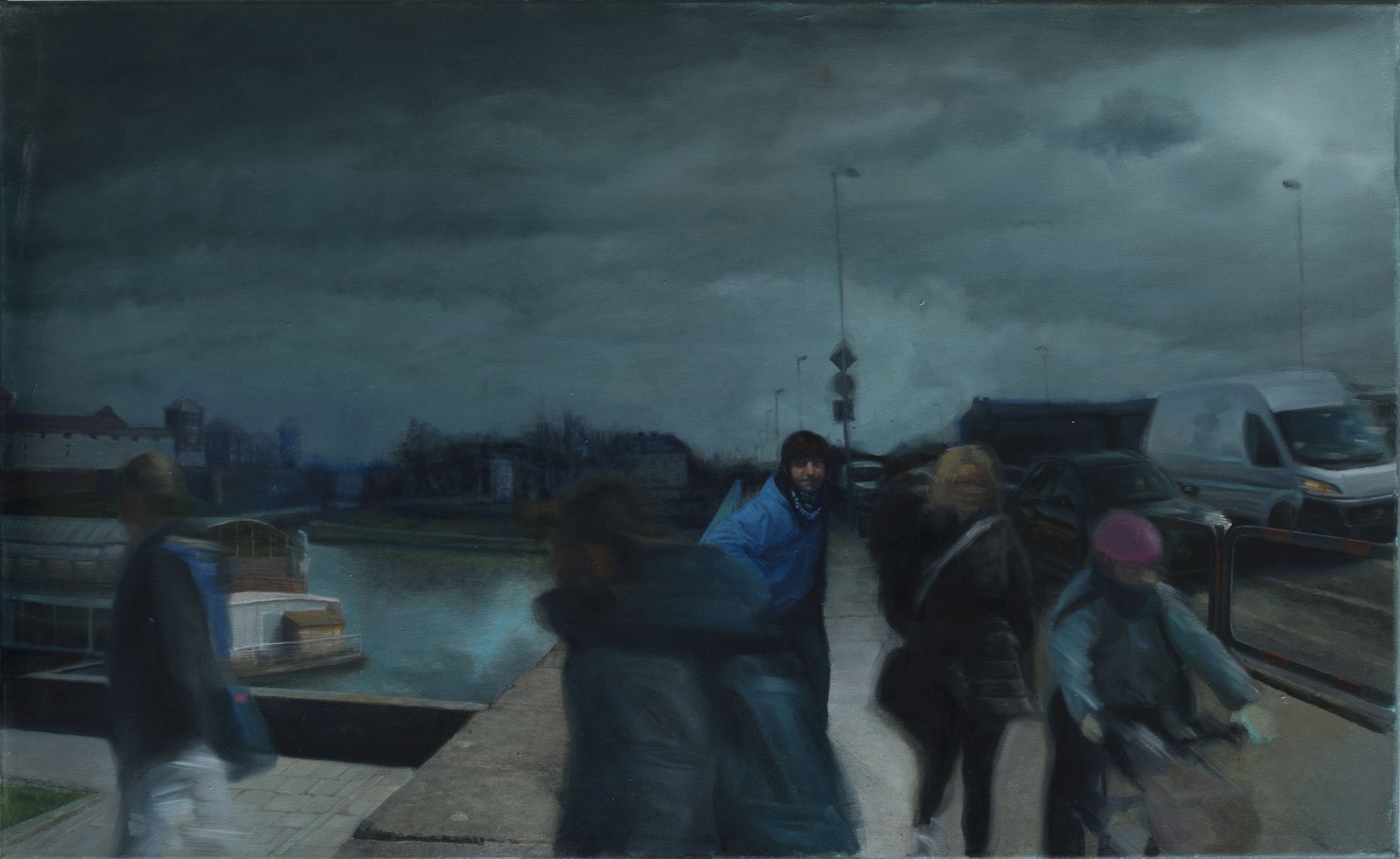 "Seweryn Adamczyk, Kraków 2013", 2021, olej na płótnie