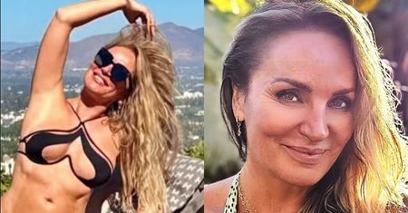 Eva Halina Rich z "Żona Hollywood" opala 58-letnie ciało nad basenem w Kalifornii (FOTO)