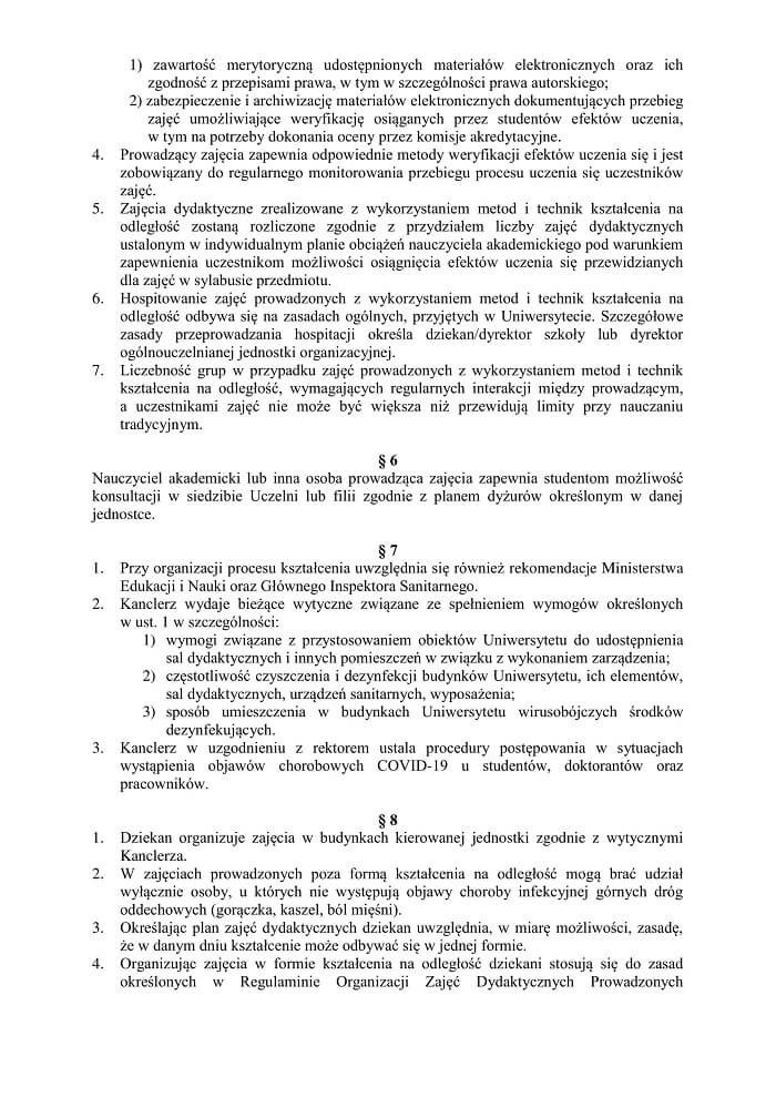 Zarządzenie Rektora UMCS ws. powrotu studentów na uczelnię