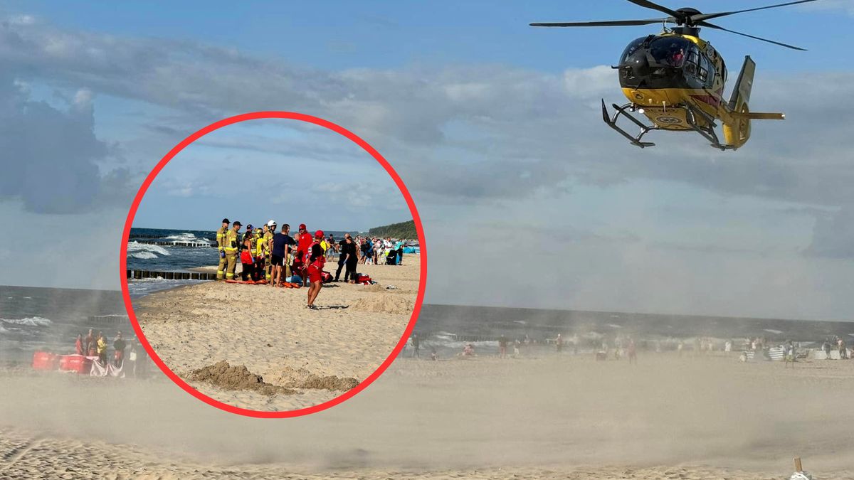 Dramatyczna sytuacja rozegrała się na plaży w Dziwnówku 