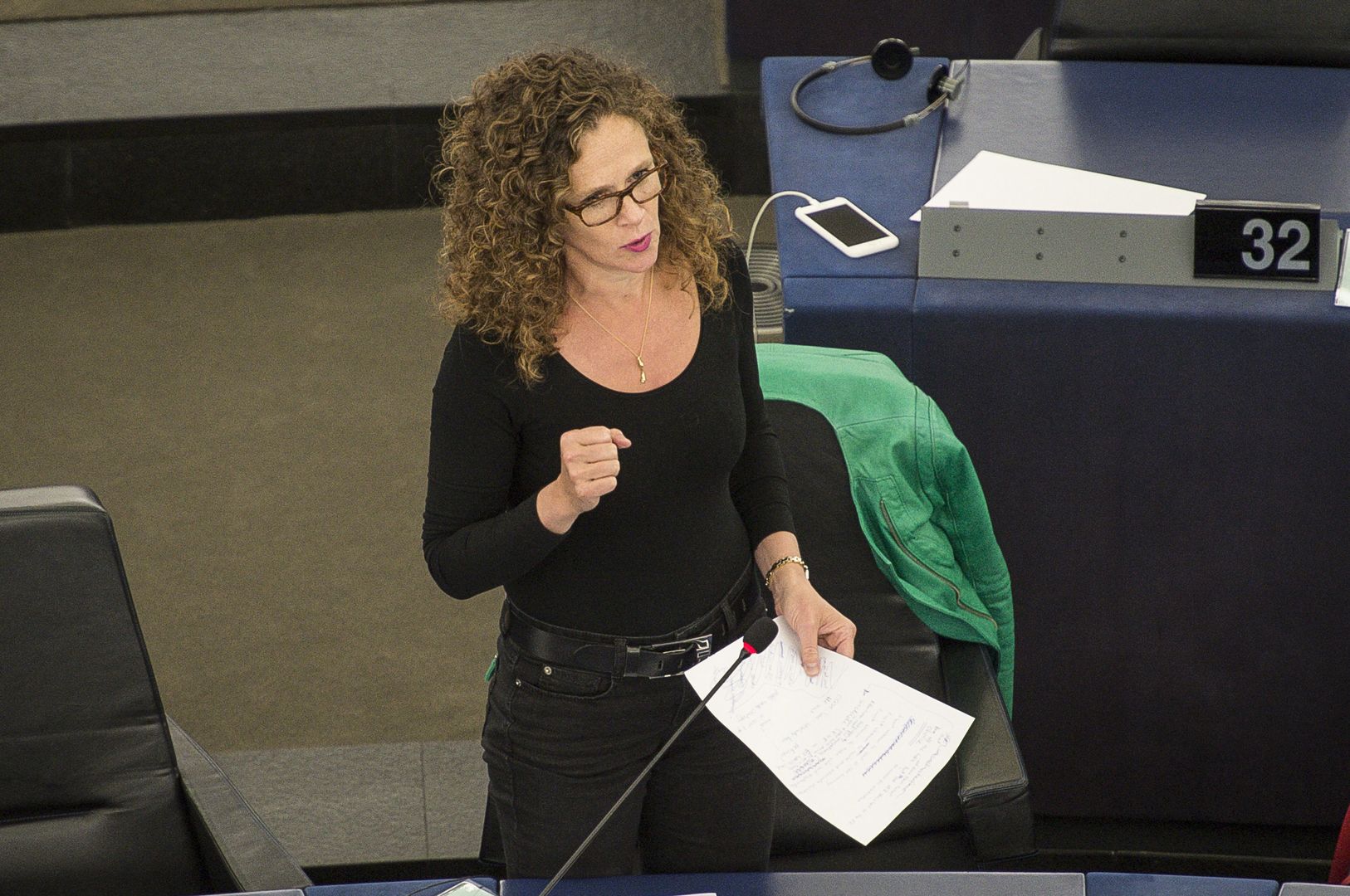 Na zdjęciu Sophie in ’t Veld w Parlamencie Europejskim