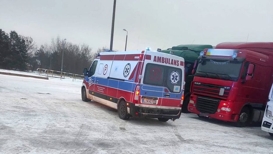 Kierowca ciężarówki z Ukrainy zmarł w swoim pojeździe