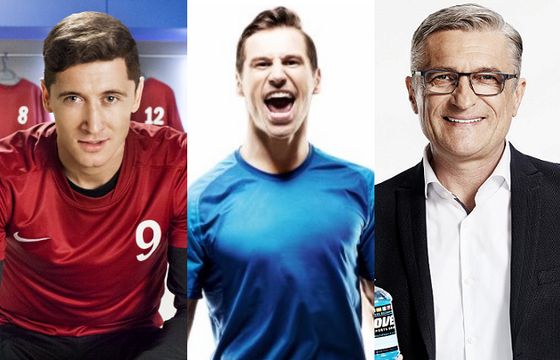Nie tylko Robert Lewandowski - polscy piłkarze przed Euro na boisku reklamowym (video)